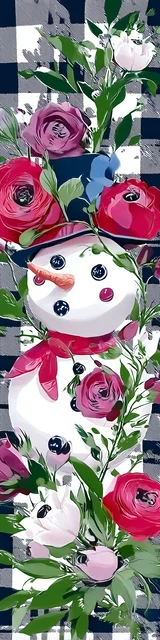 Free printable Christmas bookmarks of an expressive snowman